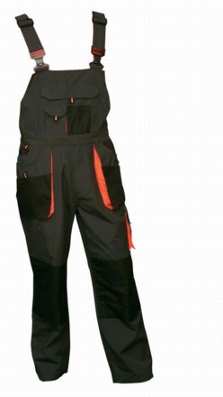 EMERTON - montrkov kalhoty s nprsenkou, erno-oranov