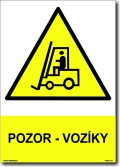 Pozor - vozky - Bezpenostn tabulka 00264