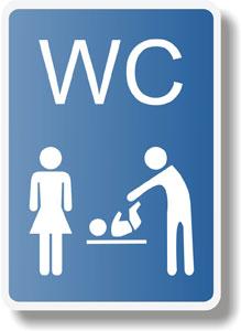 Toalety WC pebalovac pult - Bezpenostn tabulka 02447