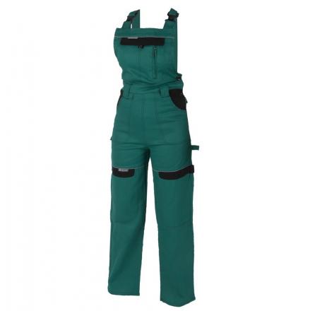 Montérkové kalhoty COOL TREND s náprsenkou, dámské, zelené