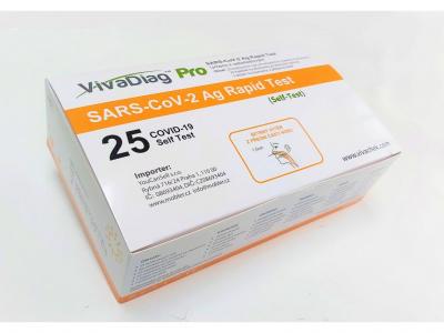 Antigenní test VivaDiag výtěrový (balení 25kusů)