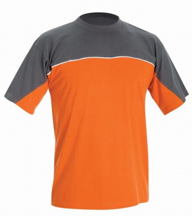 Tričko DESMAN - kombinované, šedo-oranžové